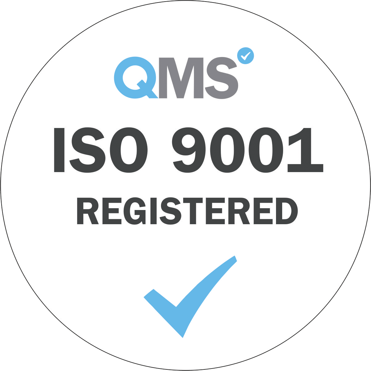 QMS ISO 9001 Registered Logo