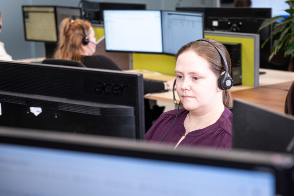 A member of the Dawleys contact centre team