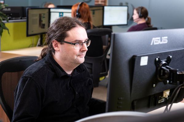 A member of the Dawleys team working within their offices