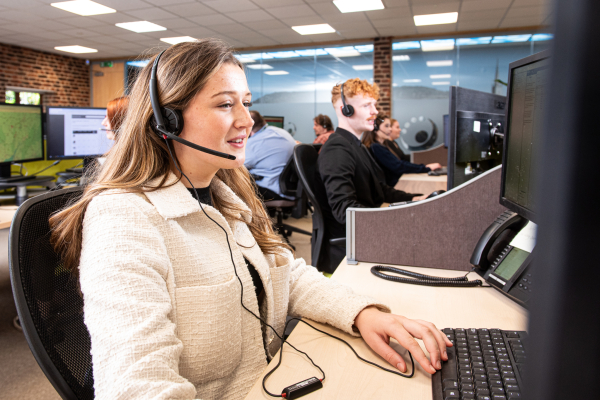 A member of Dawleys contact centre team working through a customer call